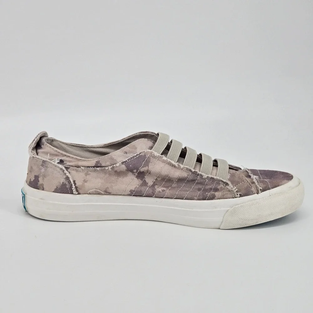 Blowfish Malibu Marley Grey Camo Distressed Slip On Sneaker Canvas Shoes 7
